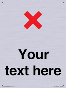 Custom plain background, red cross sign